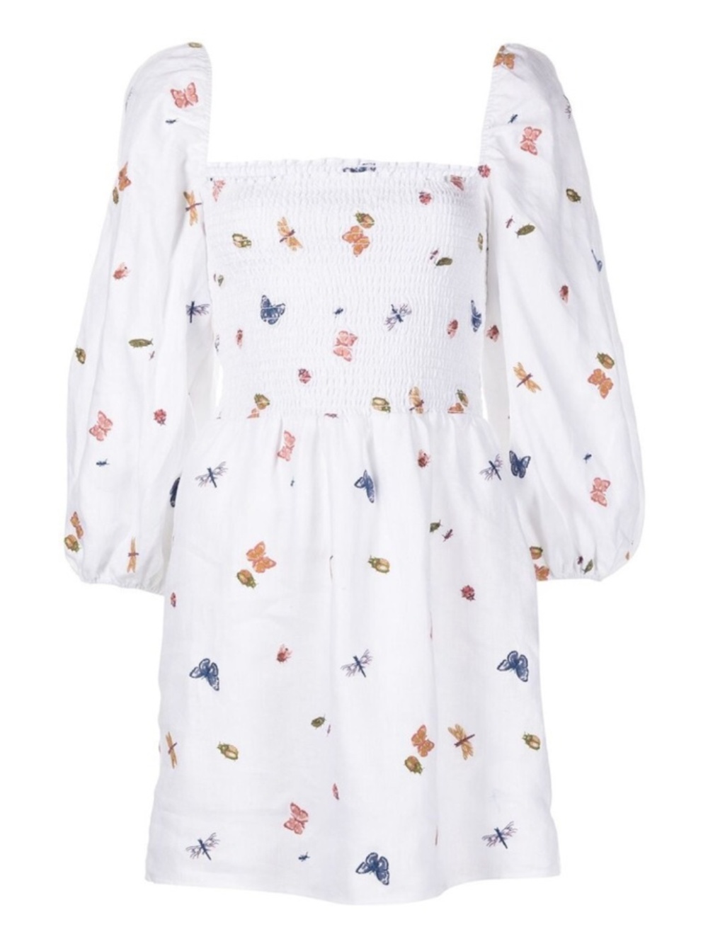 NEW Reformation Greyson Linen Dress Ladybugs Medium - Picture 11 of 17